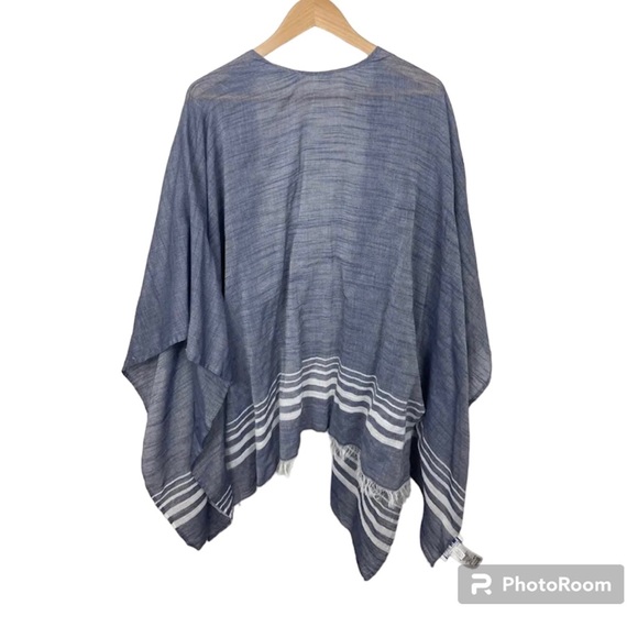 NWT Tommy Bahama Stripped Beach Cover Up Blue & White - Picture 2 of 4